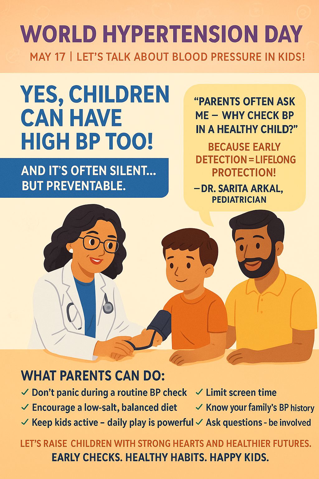 जागतिक रक्तदाब दिवस – बालरोगतज्ज्ञांचा दृष्टिकोन डॉ. सरिता आर्कल